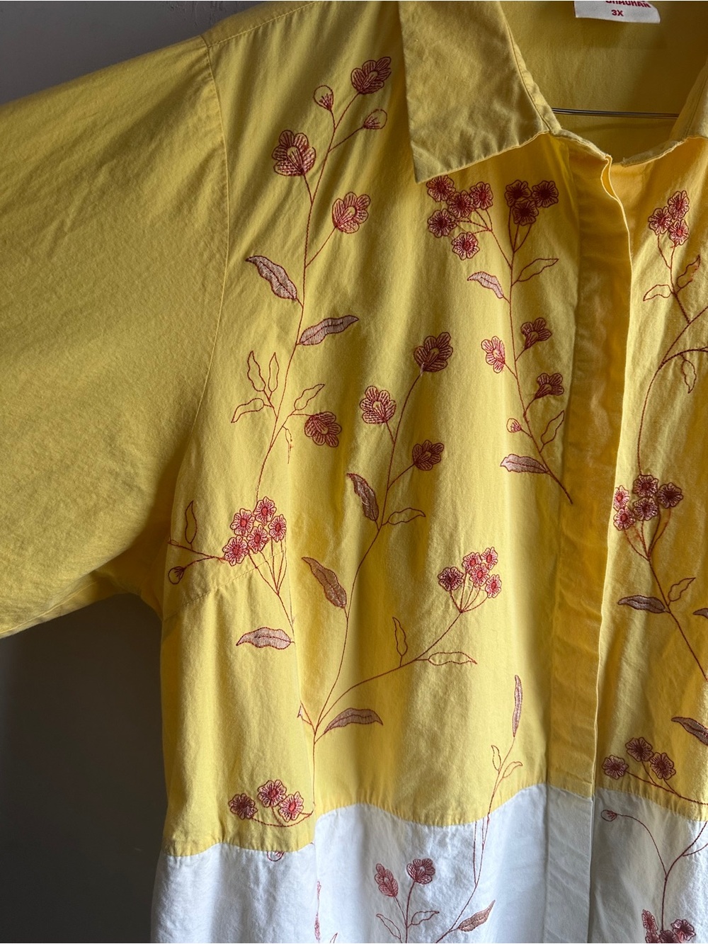 Samant Chauhan 3X Embroidered Duster Shirt Dress Lagenlook Artsy Boho Midi - Picture 3 of 15